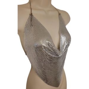 Silver chainmail top